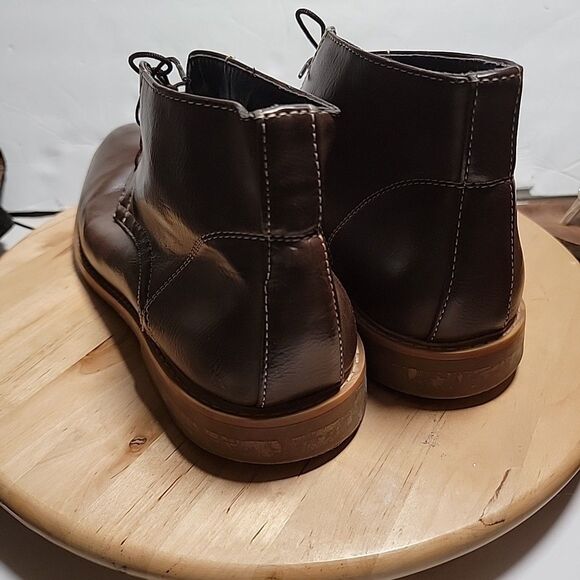 Steve Madden Lace Up Ankle Boot  Brown Leather PU Upper Textile Lining Mens 11.5 main image 5